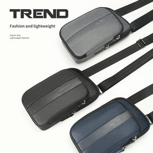 Sacs messagers personnalisés pour hommes, sacs à bandoulière en cuir imperméable pour téléphone, petite sacoche, sac messager avec logo personnalisé, sac à bandoulière - Product Image 1