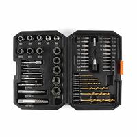 Ensemble d'outils manuels TEBAK - Boulons et écrous, perceuse courbée - Ensemble de 48 pièces / Kit. Ensemble d'outils de réparation automobile - Vis