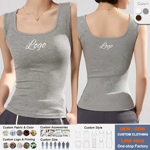 Nuovi Top da Donna con Spalline Sottili, Scollo a U, Vestibilità Slim, Spalle Larghe, Senza Maniche, Canotta Base, Top Corto Estivo Primaverile - Product Image 1