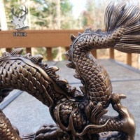 Personnalisé Populaire Extérieur Jardin Décoration Attrayant En Métal Créatif Géant Dragon Statues Chine Bronze Dragon Sculpture