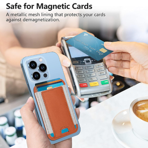 Ví điện thoại từ tính bằng da, chất liệu vải, có dây đàn hồi, ví điện thoại từ tính kèm ví cho iPhone 11 12 13 14 15 16 Pro Max - Product Image 4