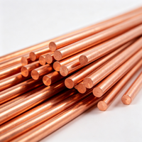 Barre ronde en cuivre pur Thin Dia T2, diamètre 2-12 mm, tréfilée à froid, brillante, pour capteurs électroniques et composants de mini-connecteurs