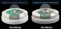 PDLUX PD-PIR102(101)-Z 220v Nouveau design Détecteur de mouvement à infrarouge Interrupteur à capteur infrarouge activé par télécommande LED Lumière infrarouge
