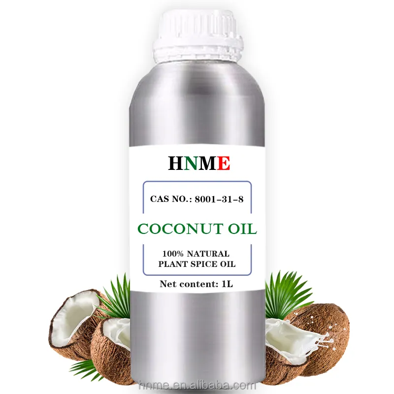 Huile essentielle de noix de coco certifiée huile de qualité de traitement des plantes biologique 1 litre canette en aluminium échantillon gratuit CAS NO.8001-31-8