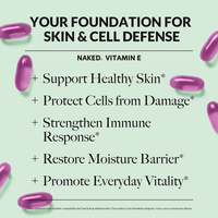 Complément alimentaire de vitamine E de haute qualité, nutriments essentiels, AIDANT À SOUTENIR LA SANTÉ DE LA PEAU ET À PROTÉGER LES CELLULES, capsules molles