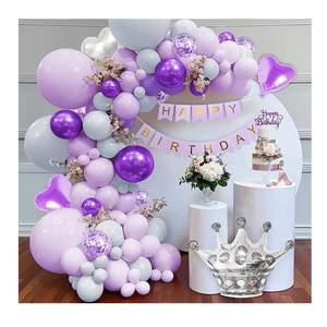 Compleanno globos Garland Arch Kit decorazione per feste palloncino da sposa viola palloncini da parete garlande feliz cumpleanos balloon maker - Product Image 1