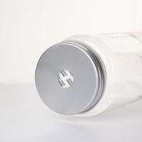 Bouteilles en plastique carrées personnalisées avec logo, 10oz, 12oz, 16oz, vides, avec bouchon à vis en aluminium, pour café, soda, boissons