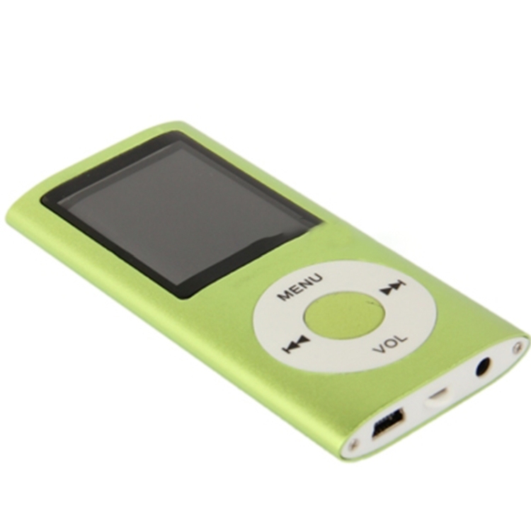 Chinese 1.8 inch TFT Screen Metal MP4 Player with TF Card Slot Support Recorder FM Radio E-Book and Calendar(Green)