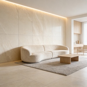 Piastrelle 600x1200mm in Marmo Beige con Superficie Colorata Antiscivolo per Pavimenti e Pareti Interni/Esterni, Ideali per Bagno, Soggiorno e <span class=keywords><strong>Giardino</strong></span> - Product Image 4