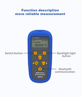 Thermomètre de laboratoire 0,001 ° Thermomètre à résolution C, calibrateur de température à mesure haute précision à 4 fils