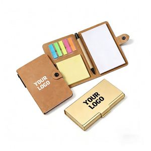Custom Logo Kraft Notebook With Pen Wholesale Printed Note Pads Sticky Memo Notes Office Stationery Business Promo Gift - Product Image 1