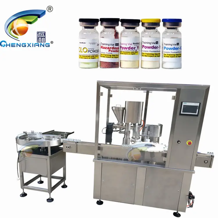 Automatic 2g 5g vial powder bottle filling stoppering and capping machine filling line