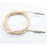 Car 1.5m 5ft ps4 Cable pioneer Audio Aux to Phone to 3 Pin 3.5mm Aux Audio Cable Auxiliar with Microphone Retail Box