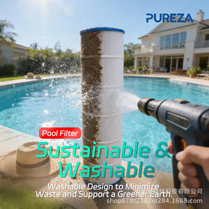 Cartouche de filtre pour piscine PUREZA BC-7459, en matériau PP lavable, pour la purification de l'eau des spas et des piscines - Product Image 1
