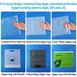 Bolsas de Plástico Transparente con Cierre para Ropa, Bolsas de Almacenamiento Reutilizables al por Mayor para Prendas LLDYY002 Rojo Transparente, Nuevo Material de Guangzhou, China - Product Image 5