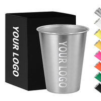 Tazas de Vino y Cerveza de Acero Inoxidable 304 de 8oz, 12oz y 16oz, Libres de BPA, Saludables, Irrompibles, con Logotipo Personalizado