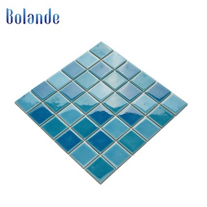 Bán Buôn Sứ Ice Crackle Gạch Mosaic 300X300 Bằng Kính <span class=keywords><strong>Aqua</strong></span> Màu Xanh Gốm Mosaic Bơi Gạch Hồ Bơi - Product Image 3