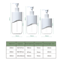 Bouteilles de shampoing, d'après-shampoing et de lotion en PET texturé personnalisé, avec pompe à lotion, emballage écologique, impression sérigraphique