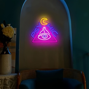 Neonawall Factory Direct - Lumière néon « Œil Tout-<span class=keywords><strong>Voyant</strong></span> » - Lampe murale LED pour décoration mystique, bar, café et usage commercial - Product Image 4