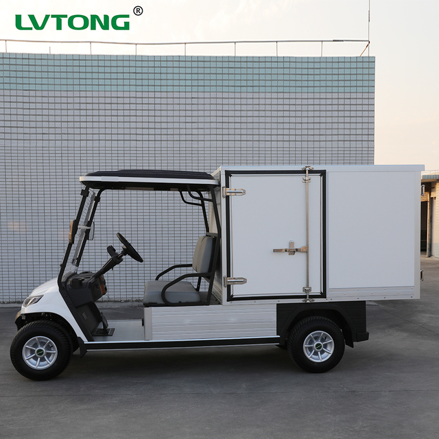 China Manufacturer Wholesale Enclosed 4 Wheel Small Electric Pickup Cargo Truck with AC System for Sale Mini Cargo Vehicle