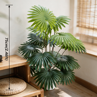Plante Artificielle Tropicale en Pot, Fausses Feuilles Vertes, Faux Monstera, Caladium, Palmier pour la Décoration de la Maison, du Café, de l'Hôtel, du Bureau, Vente en Gros