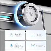 Inodoro Inteligente de Lujo Moderno con Apertura y Cierre Automáticos, Sensor de Pie, Descarga Digital, Asiento Calefactado y Taza Sifónica
