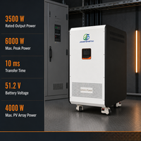 Système de Stockage Solaire Tout-en-un 3500W, Batterie 51.2V 5kWh, Sauvegarde 10ms, Entrée PV 4000W, pour Maison et Entreprise, Batterie Solaire au Lithium