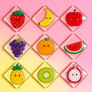X48 Customizable Diy Keychain Anime Cake Alloy Plastic Keychain Silk Screen Printed Personalised Cartoon Design <b>Key</b> <b>Ring</b> - Product Image 3