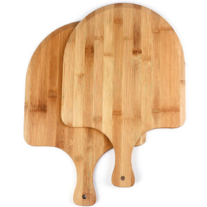 Utensilios <span class=keywords><strong>de</strong></span> Cocina Multifuncionales Premium, Bandeja para Servir, Pala para Pizza <span class=keywords><strong>de</strong></span> Bambú con Mango, para Pizza, Pan y Tabla <span class=keywords><strong>de</strong></span> Charcutería - Product Image 1