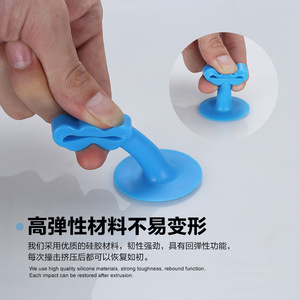 Tcdoc Silicone Door Stopper Wall Mount Multi Color Bathroom Door <b>Window</b> Stopper Easy Installation - Product Image 4