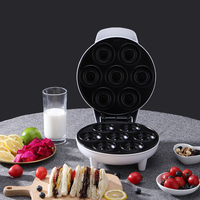 Machine à mini-beignets en gros, 7 petits beignets, portable, 750W, machine à gâteaux, machine à gaufres pour usage commercial et domestique