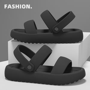 Sandales d'été pour femmes à double sens avec semelles épaisses antidérapantes, bout ouvert, fermeture à enfiler, pour la plage et l'extérieur - Product Image 3