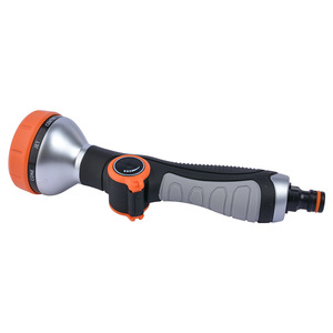Pistola de agua Huabangshi con mango recto, 8 funciones, pulverización variable con pulsador, para riego de plantas y lavado de autos - Product Image 3