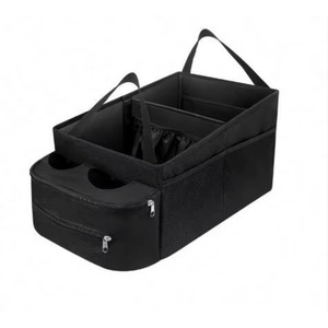 Free Sample <b>Car</b> <b>Organiser</b> Back <b>Seat</b> Organizer Storage Bag with Partitions and Cup holders <b>Seat</b> back Organizer - Product Image 1