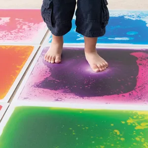 3d Interactive Color Liquid Tile Baby Kids Tactile And Explore Toy Gel Filled Moving Liquid Sensory Floor Tiles