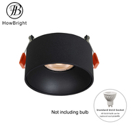 Spot encastré moderne en aluminium GU10, noir, anti-éblouissement, IP20, luminaire suspendu intérieur pour restaurant, magasin