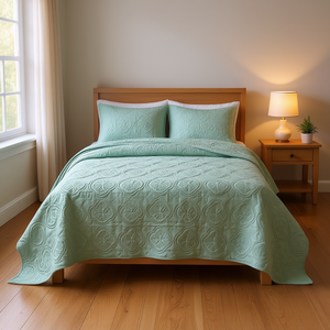 Juego de Cubrecamas Reversibles de 3 Piezas Db, Tamaño Individual y Queen, Diseño Floral de Patchwork, Algodón Lavable, para Dormitorio - Product Image 2