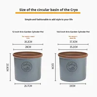 Pot de fleurs cylindrique nordique en plastique durable, économiseur d'eau, sur pied, pour intérieur, extérieur, balcon, cour, pots décoratifs