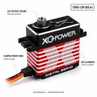 Mini servo étanche XQ-S8218D 15 kg, servo numérique sans noyau haute vitesse 8,4 V, engrenage en acier inoxydable pour crawler SCX24 1/24 RC