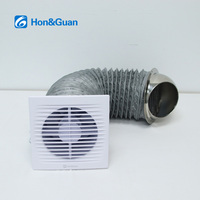Ventilateur d'extraction axial pour salle de bain d'appartement, 100 mm, ultra-plat, panneau en plastique, installation flexible, OEM ODM disponible