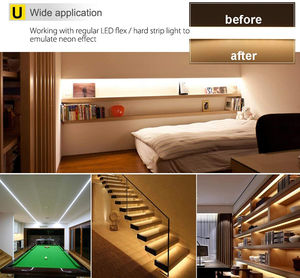 Perfil de Aluminio Super Delgado para Tira de LED, Perfil de Aluminio 6063 para Iluminación LED Empotrada, Canal para Tira de LED de 3M - Product Image 6