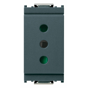2P+T 10A P11 <b>Socket</b> Grey 4.1x2.8x5.3 Cm <b>Plug</b> And <b>Socket</b> - Product Image 1