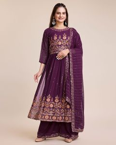 Sharara Kurti de diseño moderno de lujo de alta calidad con traje Dupatta Salwar para bodas y fiestas de proveedor indio - Product Image 2