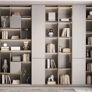 ชั้นวางหนังสือไม้ดีไซน์โบราณแบบเรียบง่ายทันสมัยตู้เก็บของตกแต่งใหม่สำหรับบ้านโรงเรียนโรงแรมหรืออพาร์ทเมนต์ - Product Image 1