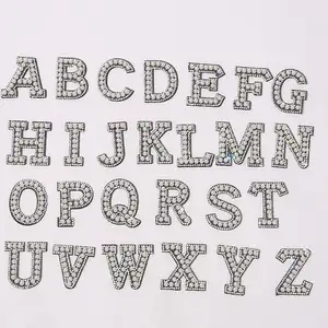 Keymay toptan stok özel Logo tasarımcı armut alfabe mektup yamalar üzerinde yapışkan kendinden sopa