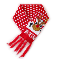 Écharpe de tête de renne de Noël pour enfants, motif dessin animé, lumières LED colorées, jacquard, écologique, hiver, Noël, Nouvel An, vente chaude