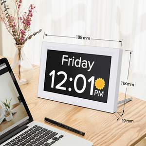 7-inch thiết kế hiện đại Nhựa kỹ thuật số Đồng hồ báo thức lịch snooze DST chức năng 9 ngôn ngữ văn phòng sử dụng điện tử phong trào loại - Product Image 4