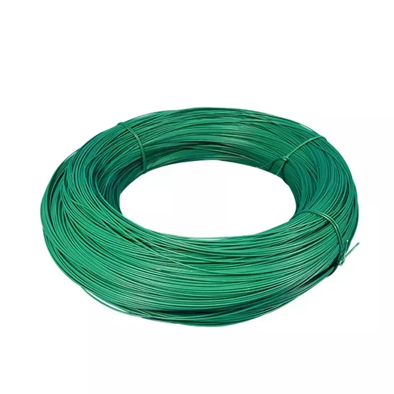 Factory Plastic PVC PE Coated Galvanized Iron Wire For Consumer Product Packing used for clothes rack pvc wire