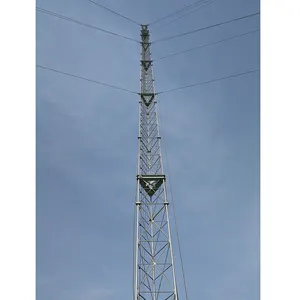 通信線guyedマストタワーのマイクロ波アンテナ伝送装置