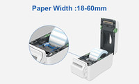 Printer Thermal Mini Desktop USB Type-C CASHINO Label Barcode Sticker 203dpi Kertas 58mm Garansi 1 Tahun